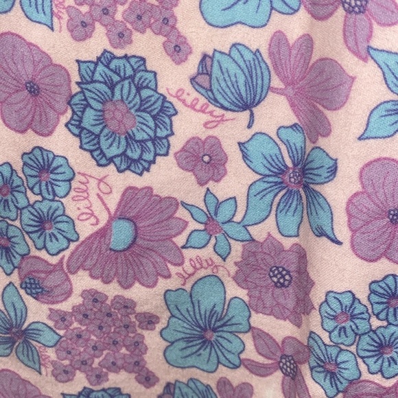 Lilly Pulitzer purple floral vintage dress size 4 cotton fabric - Picture 8 of 12